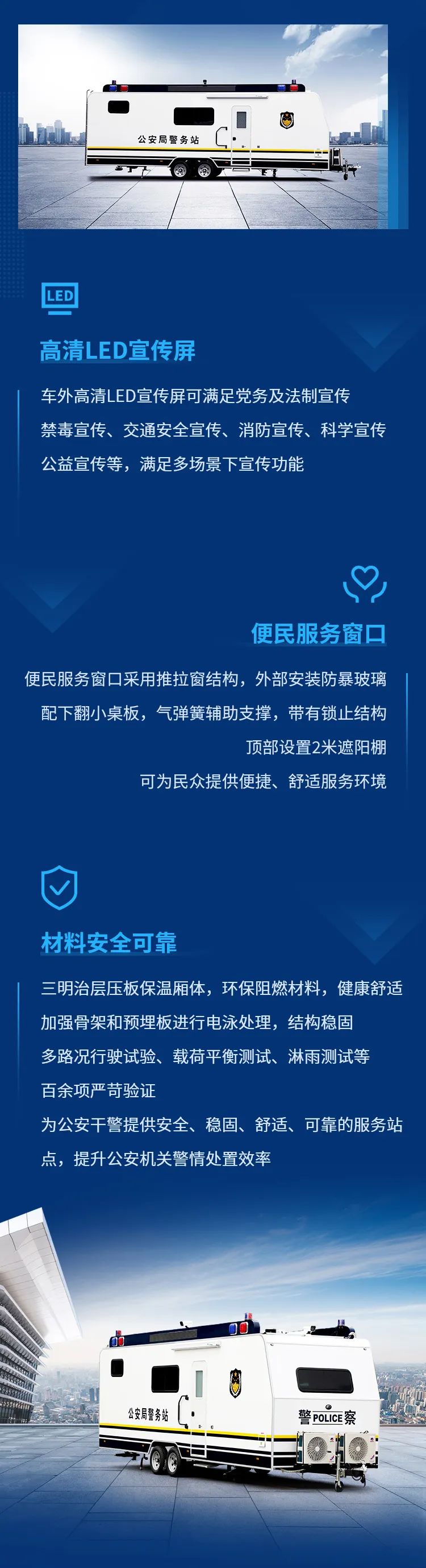 9888拉斯维加斯拖挂式方舱警务站——全能警务站点，全程守护平安中国
